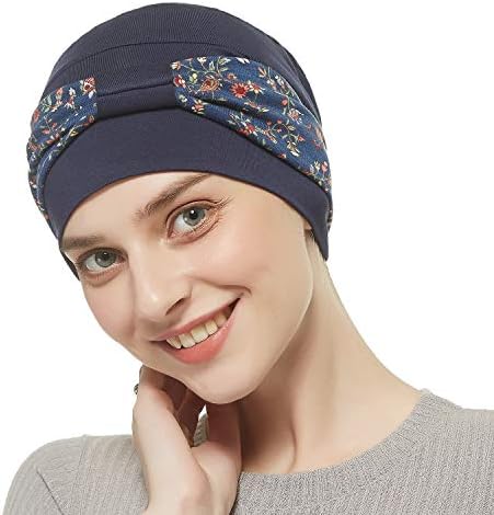 כפה נוחות שכבתית כפולה במבוק לחולה סרטן, חולה כימו, כובעים לנשים חולי כימו סרטן
