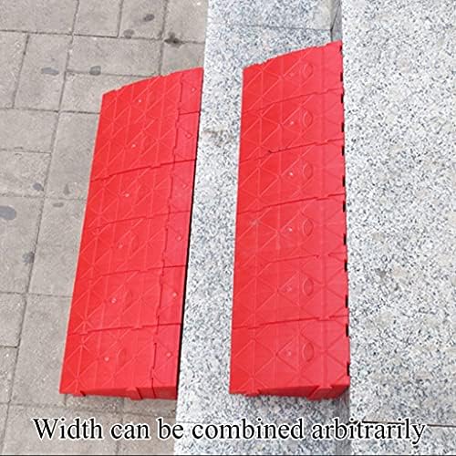נייד אדום פלסטיק רמפות גובה ורוחב יכול להיות איחה ושילוב דחיסה ללבוש עמיד ומונע החלקה מתאים מדרכות/בחניונים / מוסכים