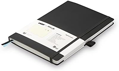 מחברת נייר דיגיטלית לאמי 810 בשחור - 192 עמודים של נייר עמיד לנקב דיו 80 גרם כרוך בכריכת חוט - עם פסיקת נקודה אפורה רכה-גודל