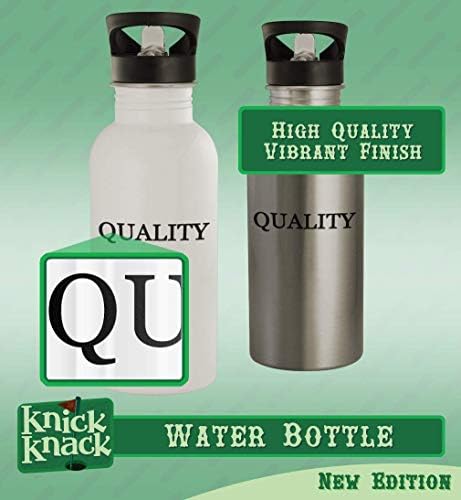 מתנות Knick Knack EnergyDrinks - 20oz נירוסטה hashtag בקבוק מים חיצוני, כסף