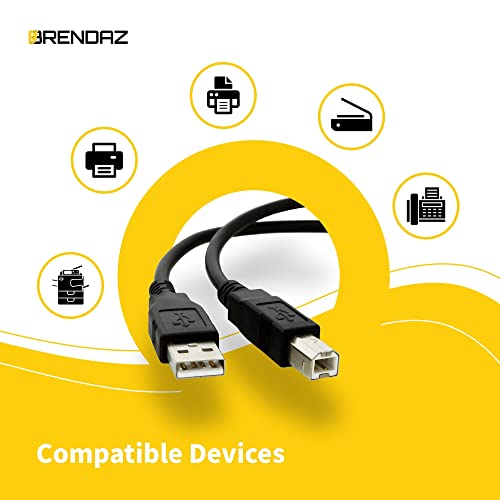 Brendaz USB 2.0 סוג-A זכר לסוג B כבל זכר תואם ל- YAMAHA PSR-EW310, PSR-EW425, PSR-E373 מקלדת ניידת
