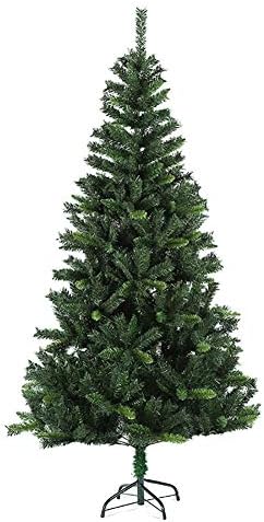 קישוט Dulplay עץ חג המולד מלאכותי, עמדת מתכת עץ חג המולד פרימיום עץ אורן חג מולד מתקפל לחופשה מקורה-א-7.8ft