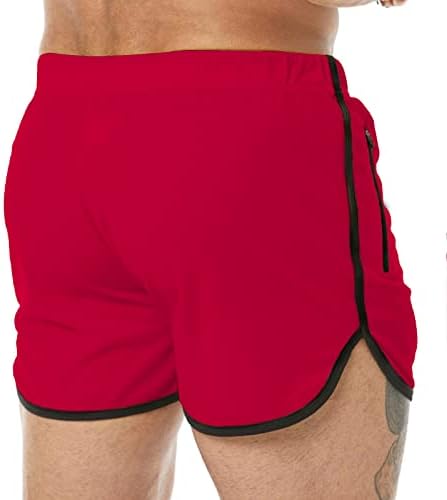 מכנסיים קצרים של Ozmmyan לגברים מכנסי כושר קיץ מכנסיים שלוש נקודות מכנסיים ספורטיביים ספורטיביים מכנסיים לייבוש מהיר