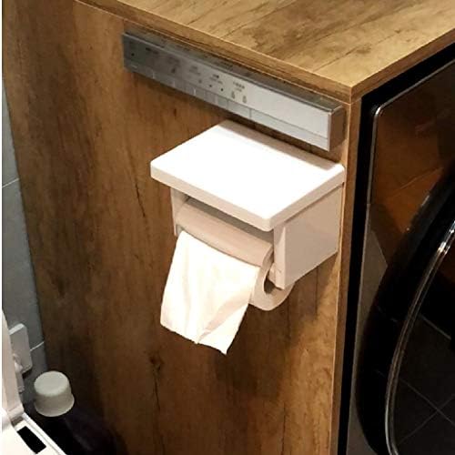 SCDZS מעץ טואלט מחזיק נייר טואלט-קיר-הרכבה על מתלה גליל רקמות עם מדף אחסון מעץ למטבח מודרני ועיצוב אמבטיה