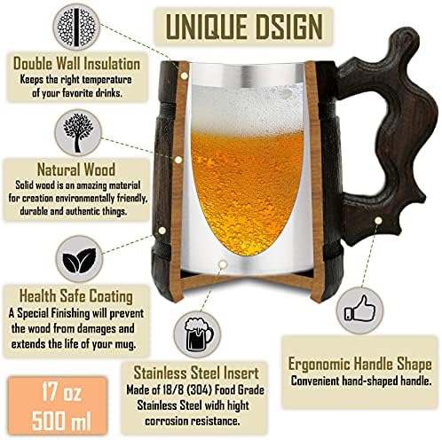 FFXIV ARCHER MUG TANKARD. מתנה לגיימרים. בירה שטיין. ספל בירה עץ מותאם אישית. מתנה בהתאמה אישית בשבילו, מתנה