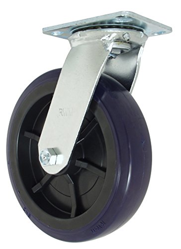 גלגלים של גלגלים של RWM 45 סדרת צלחות, מסתובב, אוורתן על גלגל פוליפרופילן, מיסב כדור, קיבולת של 600 קילוגרמים,