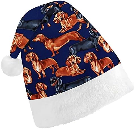 תחש כלב הדפסת כחול חג המולד כובע לשנה חדשה חג מסיבת קוספליי
