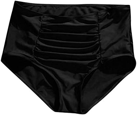 מכנסי שחייה קצרים לנשים מותניים גבוהים מהירה מהירה בצבע מוצק יבש שחייה תחתון נמתח בקרת בטן גזעים מכנסיים קצרים