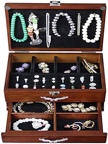 ZYM205 עץ מלא/עץ תכשיטים מגן מגן תכשיטים קופסא אחסון תכשיטים קטנים