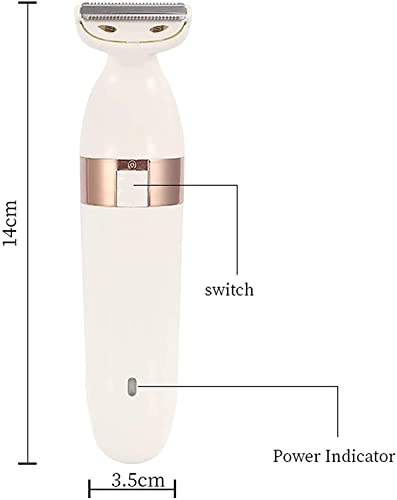 אפילטור חשמלי לנשים ללא כאבים 2 ב 1 מכונת גילוח ליידי יבש רטוב, נייד אטום למים USB גוזם ביקיני סכין תער לרגליים.