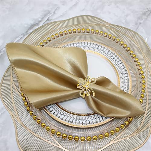 מחזיקי המפיות של יום Lhllhl טבעת מפית ריינסטון לעיצוב שולחן מסיבות חתונה
