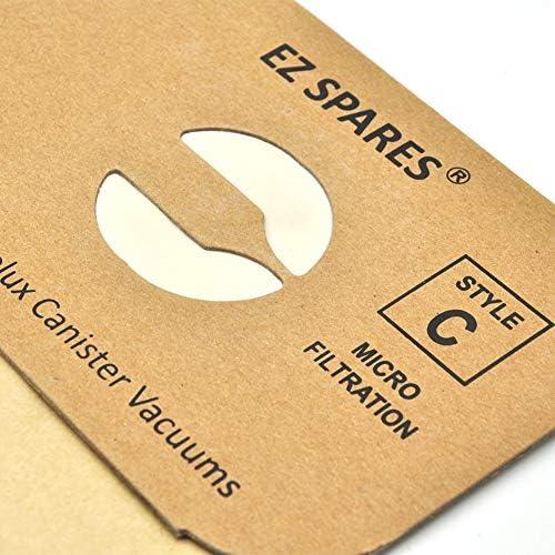 EZ SAVES 26 יחידות תחליפים לסגנון אלקטרולוקס בסגנון C שקיות שואב אבק, שקית אבק נייר, ידידותית יותר לסביבה