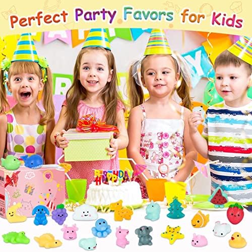 36 יחידות מוצ'י צעצועים מוועדים לילדים מסיבות מעדיפות יום הולדת שקיות גודי פירות פירות מוצ'י סקוואיס קוואי צעצועים סקוואשי