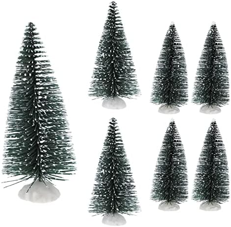 עץ חג המולד של שולחן העבודה 7 יחידים מיני עצי אורן