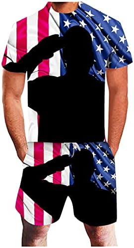 2023 עצמאות חדשה קיץ דפוס ספורט יום חליפת תלת מימד דגל גברים חליפות גברים אמריקאים חליפות ותפאורות חליפות גשם מלאות גברים