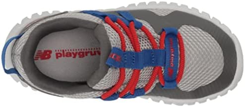 New Balance Boy Playgruv V2 Bungee Sneaker, Castlerock/True Red, 10 Troddly
