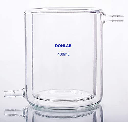 דונלאב-1000 זכוכית 1000 מ ל / 1 ליטר תחתית שטוחה מעיל כוס שכבה כפולה מעבדה תגובה כוס
