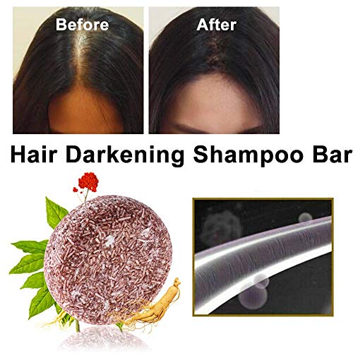 Deysen אורגני אפור השמפו הפוך בר - מרכך אורגני טבעי וטיפול בתיקון - סבון שמפו מחשיך שיער, נפח ולחות
