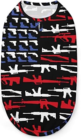 אקדחים של דגל אמריקאי כלבים סוודר סווטשירט סווטשירט בגדי מעיל כלבים וחתולים בינוניים קטנים L
