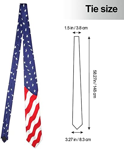 עניבות הדגל האמריקאי של ג 'ונמיסי גברים 3.27 דגל ארה ב עניבה לגברים