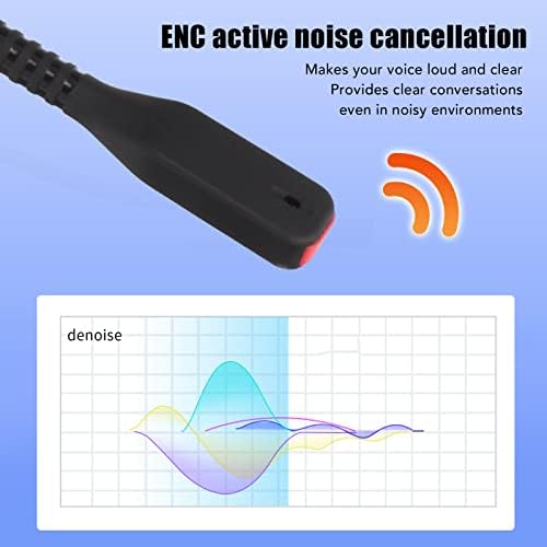 אוזניות שירות לקוחות Binaural, ENC הפחתת רעש 3.5 ממ אוזניות טלפון מיקרופון אילם פלאק ומשחק שחור לטלמרקטינג למחשבים לבית