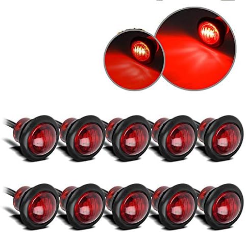 20 יחידות 3/4 אינץ אמבר צד מרקר אור עמילות אור +10 יחידות 3/4 אינץ אדום עמילות סמן קרוואן כדור לולאות אורות