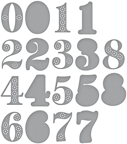Spellbinders S7-234 מספרים תפורים מתים מתים מהמספרים התפורות ועוד אוסף