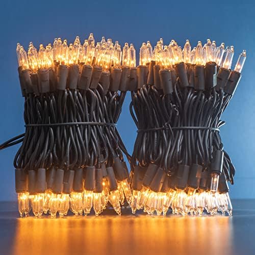 חוט שחור Goodfaith UL אורות חג מולד רשומים 200 אורות 45.2ft אורות חג מולד בכיתה מסחרית