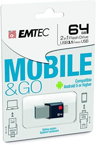 EMTEC USB 3.0 & Micro USB Deuk Duel Drive, 64 GB