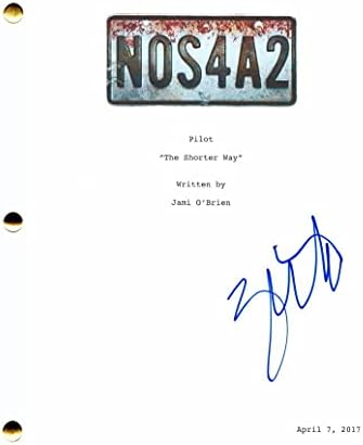 זכרי קווינטו חתום על חתימה NOS4A2 תסריט טייס מלא - SPOCK של מסע בין כוכבים, מסע בין כוכבים אל חושך, מעבר, סיפור