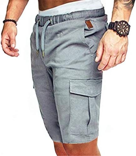 Andongnywell לגברים אימון מכנסיים קצרים הרמת משקולות משקעים אימוני פיתוח גוף עם כיס עם כיס