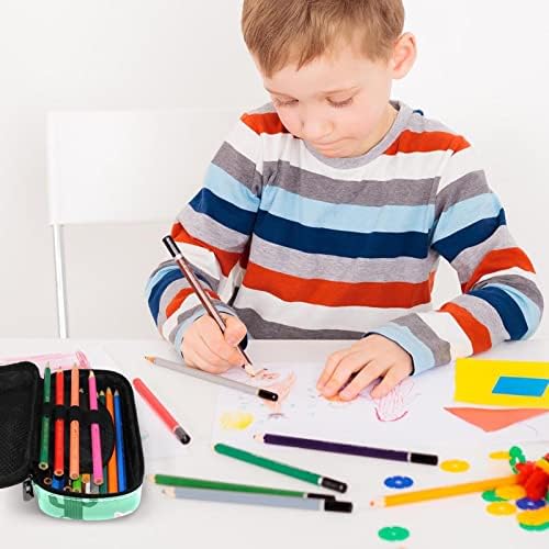 עפרון עפרון חמוד קקטוס קקטוס פרח עט משרד שקית בית ספר שקית שקית שקית קופסאות תיבה, תיק עיפרון נייד 7.5x3x1.5in