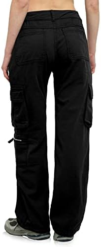 מכנסי מטען נשים טיולים רגליים כותנה קז'ואית כותנה צבאית טקטית טקטית מכנסי עבודה עם 7 כיסים