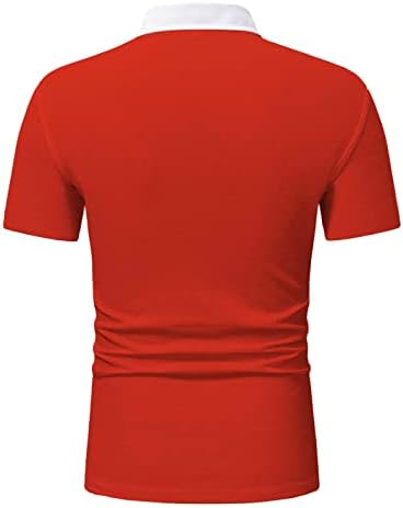 חולצות פולו גולף של HDDK Mens, טלאי קיץ טלאים טלאים חולצת הדפסת שרוול קצר