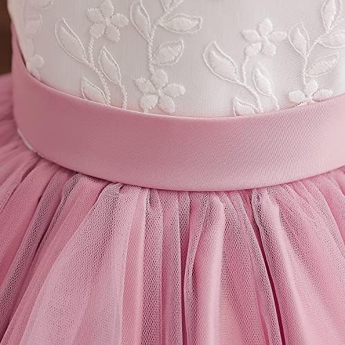 NNJXD של בנות טול פרח נסיכת חתונה שמלת שרוול ארוך לשמלת פעוטות ותינוקות