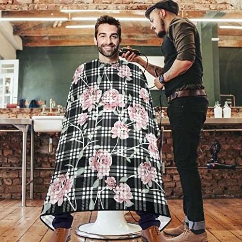 Visesunny Barber CAPE מופשט לחיי פרחים דפוס עיצוב פוליאסטר שיער חיתוך שיער סלון קייפ סינר אנטי-סטטי תספורת סטטי עמיד