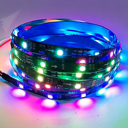 CLEISCRY WS2811 LED רצועת LED הניתן להתייחסות RGB LED LED WS2811IC חיצוני 1 IC בקרת 3LEDS 5050 SMD לבן/שחור DC12V