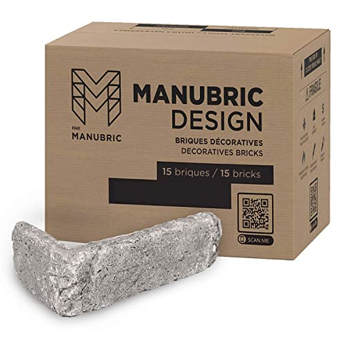 Manubric - 15 לבנים דקות - קל להתקנת קיר לבנים תלת מימדי מפואר לקישוט פנים