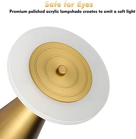 מנורת שולחן זהב, 8 LED LED Metal Metal Lap Labut
