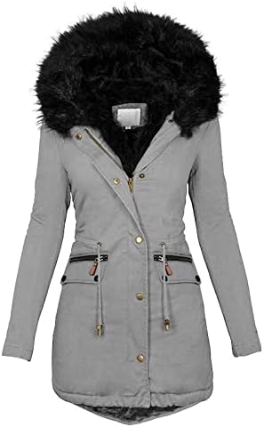 מעילי חורף לנשים 2022 פלוס גודל גודל מעיל ז'קט אופנה אופנה מזג אוויר קר חמים פארקיות רוכסן קפוצ'ונים בגדים אסתטיים