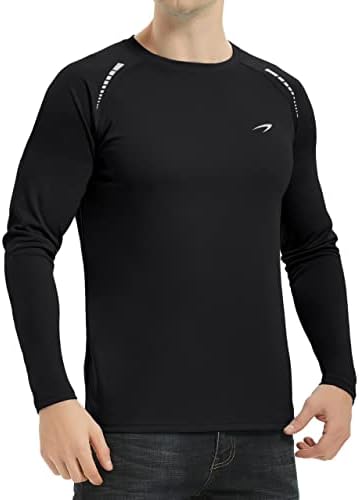 גברים UPF 50+ חולצות הגנה מפני שמש שרוול ארוך בכושר יבש SPF חולצות טריקו חיצוניות טיולים רגליים ריצות דיג שחייה ספורטיבית
