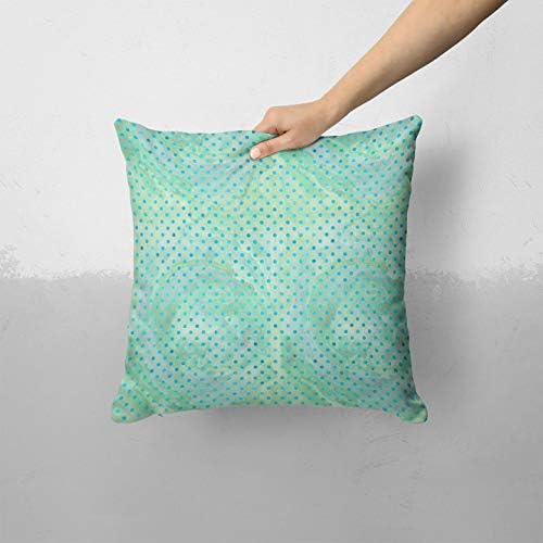 IIROV ירוק וכחול בצבעי מים דפוס נקודה - עיצוב בית דקורטיבי בהתאמה אישית מכסה כרית לזרוק מקורה או חיצוני לספה, מיטה
