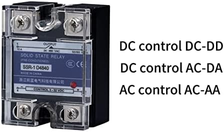 ILAME 10A 25A 40A DA שלב יחיד DC CONTROC AC CONT CONT CONT 220V ממסר 3-32VDC SSR-10DA 25DA 40DA כיסוי פלסטיק מכסה מצב