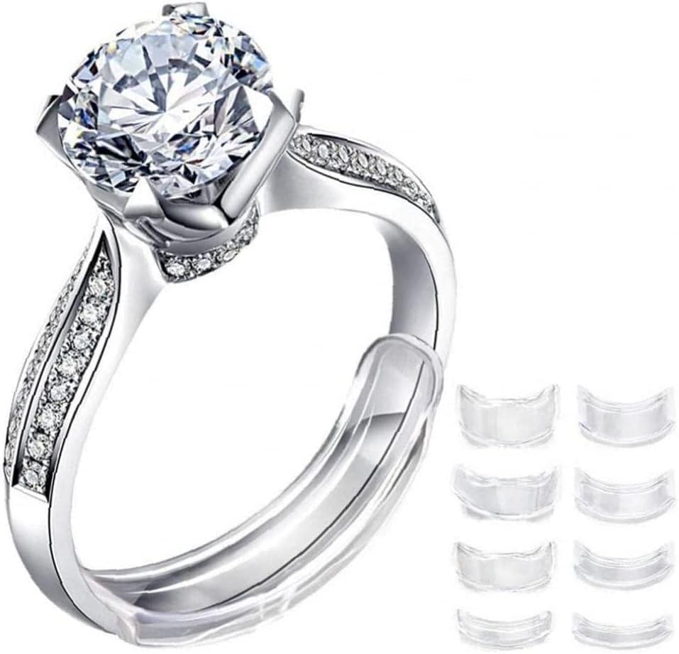 8 חתיכות טבעת גודל שמאי בלתי נראה טבעת גודל שמאי עבור רופף טבעות טבעת שמאי גודל מתאים לכל טבעות טבעת משמר מפחית