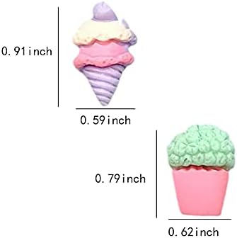 50 יחידות סימולציה מט גלידת קינוח מזון סדרת דקורטיבי נעצים, התאגרף עבור לוח, לוח שעם, תמונה, קיר לוח מודעות
