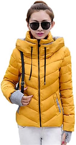 Andongnywell's Winter's Winter's Parka ז'קט עמדת חמה צווארון כותנה מרופדת מעיל מעיל קצר מעילים קל משקל