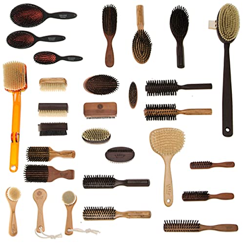 מאז 1869 יד תוצרת גרמניה - חזק אומן חזיר זיפי שיער מברשת לגברים, מתאים דק כדי רגיל שיער, משרד, באופן