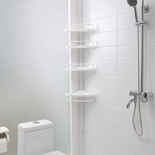 מדף פינת חדר האמבטיה של Zhanmam מגש מקלחת מתכוונן 4 מפלס מדפי קאדי מארגן טלסקופי 70 ~ 240 סמ 0208