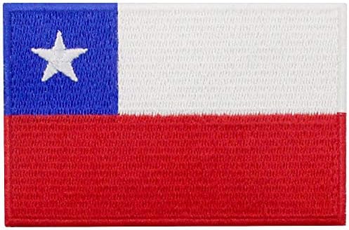 טלאי דגל צ'ילה של אמבטאו צ'ילה רקום מורל לאומי אפליקציות ברזל על תפירה על סמל צ'יליאני