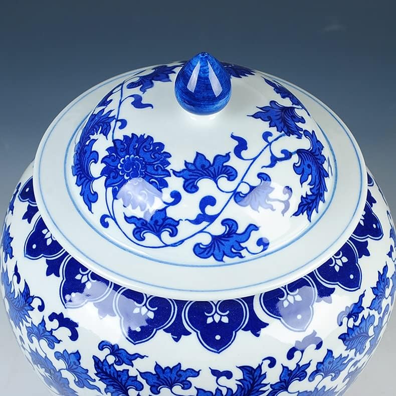 N/A סין קלאסית צנצנות כחולות ולבנות אוסף חרסינה עתיקות צנצנות ג'ינג'ר